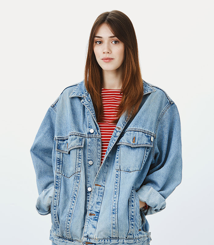 Soft Denim Waist Length Jacket