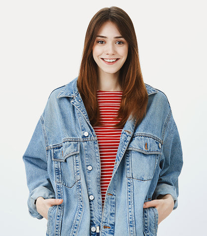 Soft Denim Waist Length Jacket