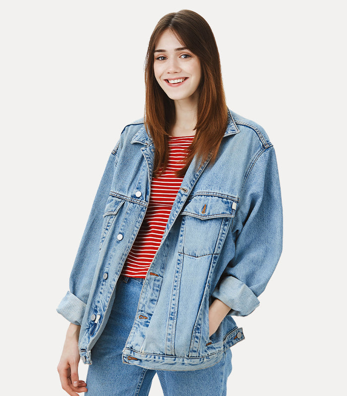 Soft Denim Waist Length Jacket