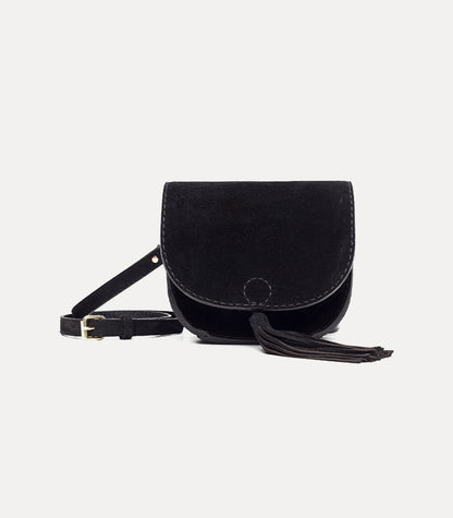 Solid Leather Crossbody Bag